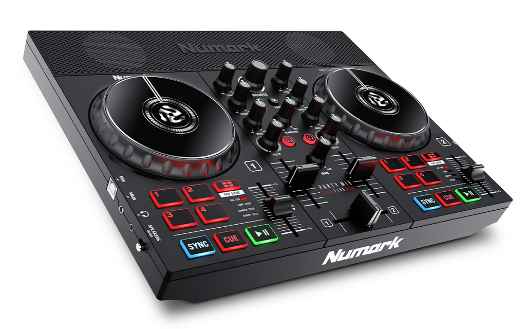 numark party mix with speakers